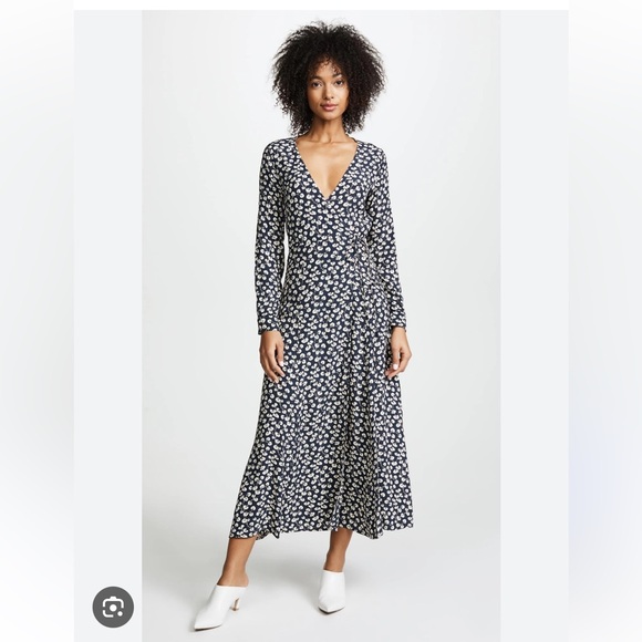 GANNI ROSEBURG CREPE DRESS - Picture 2 of 6